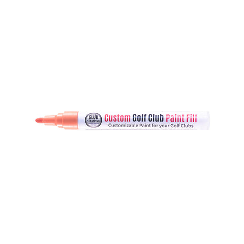 Image of Club Stamping Orange Golf Club Paint Fill for Wedge Personalization From The Side