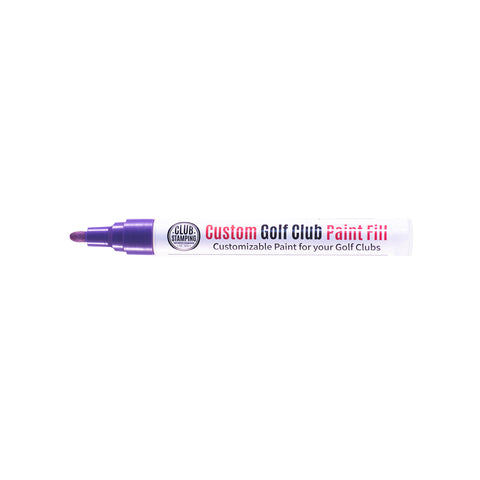 Image of Club Stamping Purple Golf Club Paint Fill for Wedge Personalization From The Side