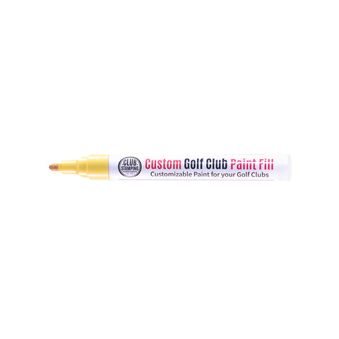 Image of Club Stamping Yellow Golf Club Paint Fill for Wedge Personalization From The Side