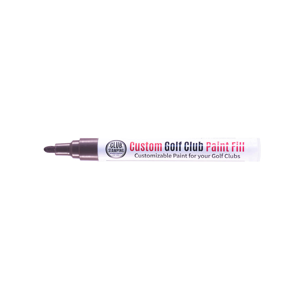 Club Stamping Brown Golf Club Paint Fill for Wedge Personalization From The Side