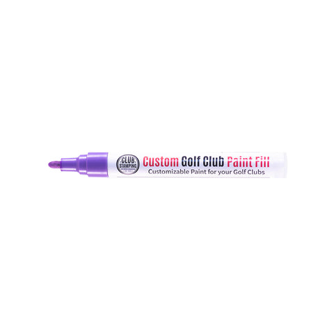 Image of Club Stamping Neon Purple Golf Club Paint Fill for Wedge Personalization From The Side