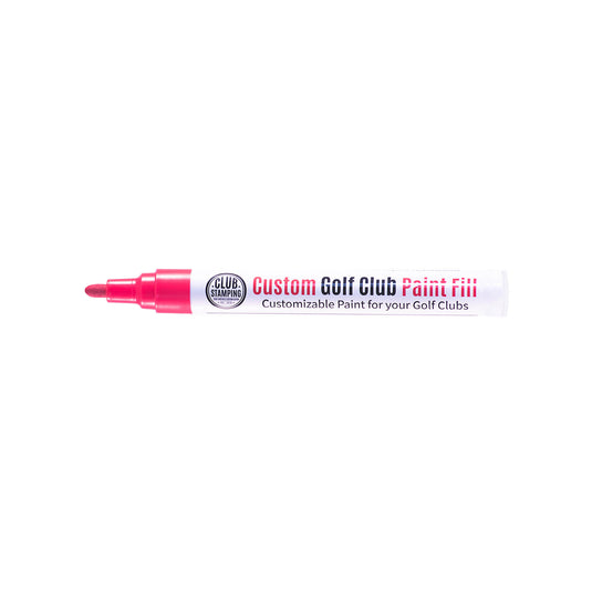 Club Stamping Neon Red Golf Club Paint Fill for Wedge Personalization From The Side