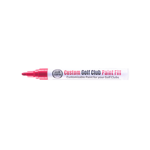 Image of Club Stamping Red Golf Club Paint Fill for Wedge Personalization From The Side