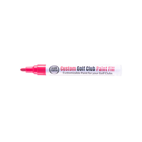 Image of Club Stamping Neon Red Golf Club Paint Fill for Wedge Personalization From The Side