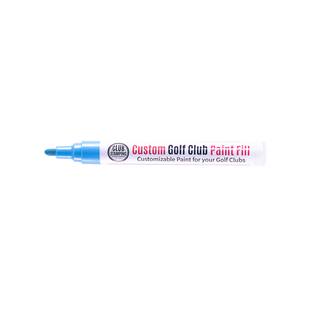 Club Stamping Neon Blue Golf Club Paint Fill for Wedge Personalization From The Side
